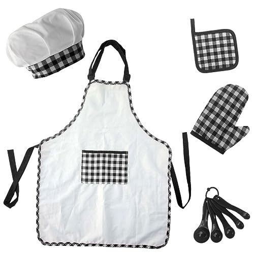 Beaupretty 1 Satz Kochschürzen Set Teiliges Kochset mit Verstellbarer Schürze und Backzubehör für Jungen und Mädchen für Kreatives Kochen und Rollenspiele von Beaupretty