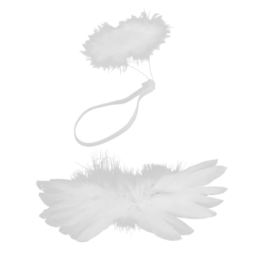 Beaupretty 1 Satz Kopfschmuck Federflügel Mini-Wing-Modelle winzige Engelsflügel Miniflügel kleine -Engelsflügel Engelsflügelverzierung Engelsflügel für Ornamente Flügel Kostüm Eisen Weiß von Beaupretty