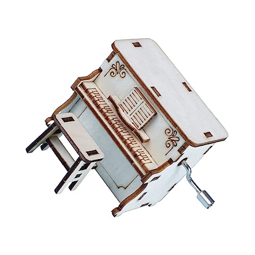 Beaupretty 1 Satz Kreative DIY Handgefertigte Klavier Spieluhr Modell Handkurbel Musikbox für Jungen und Mädchen für Pädagogisches Basteln von Beaupretty