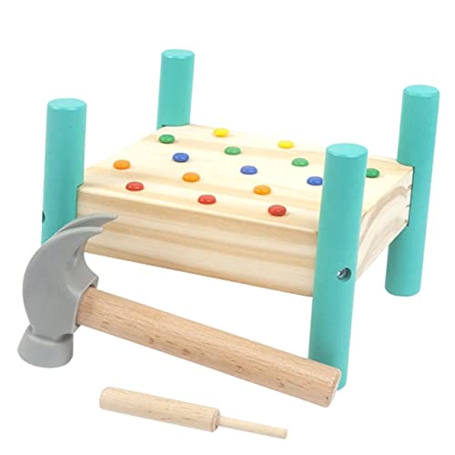Beaupretty 1 Satz Kreatives Holzspielzeug Buntes Nagelbrett für Interaktives Lernspielzeug Farberkennung und Handstärke für Frühe Entwicklungsphasen von Beaupretty