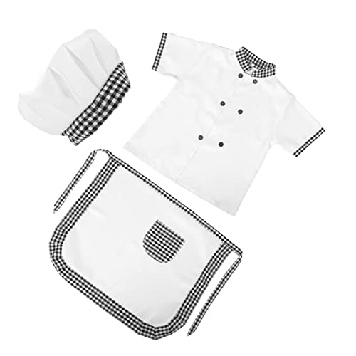 Beaupretty 1 Satz Küchenbackhut halloweenkostüme kocht kochbücher für kleidung Kleinkind-Koch-Outfit Schürzen Junge Kochmütze für Kostüm Koch Polyester von Beaupretty