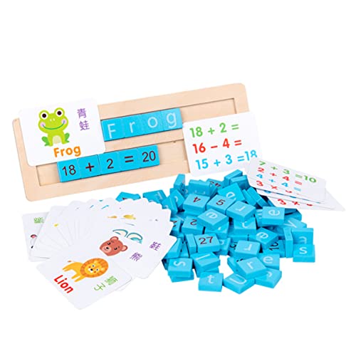 Beaupretty 1 Satz Lernspielzeug Puzzle mit Buchstaben und Zahlen Pädagogische Spiele für Kleinkinder und Vorschulkinder Fördert Worterkennung und Gedächtnis Sicheres Design ohne Splitter von Beaupretty