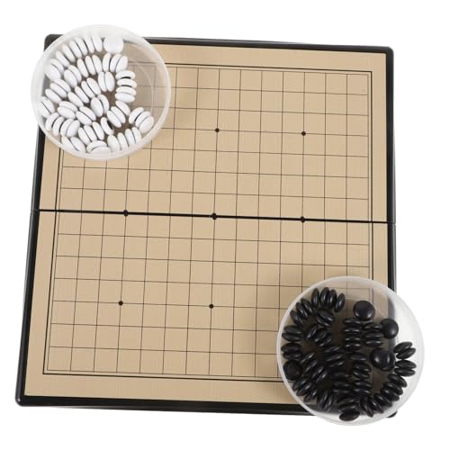 Beaupretty 1 Satz Magnetisches Go Spielset für Anfänger Fünf in Reihe Schachbrett Tragbare Go Steine zur Logischer Denkfähigkeiten für Wettbewerbe von Beaupretty