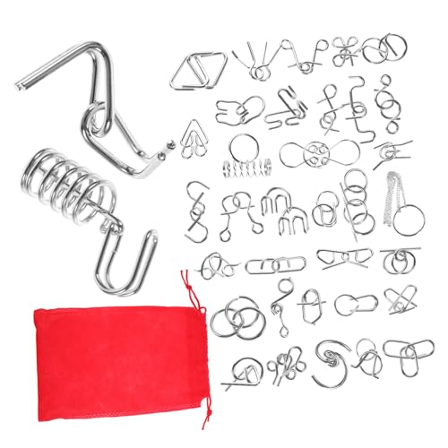 Beaupretty 1 Satz Metallpuzzle Teiliges Brain Teaser Set für Interaktives Denkspielzeug Kognitive Herausforderungen für Zuhause und Unterwegs Fördert Kreativität und von Beaupretty