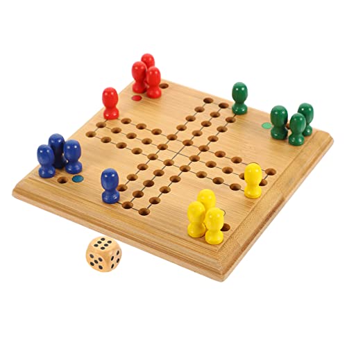 Beaupretty 1 Satz Mini Portable Flying Chess aus Hochwertigem Bambus Lustige Tischspielzeuge für Lernspiel für Logisches und Strategische Planung für Reisen und Spielabende von Beaupretty