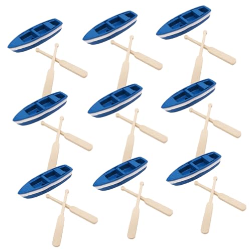 Beaupretty 1 Satz Miniatur Boot Figuren und Paddeln für Mikro Landschaften DIY Strand Deko Zubehörteile für Puppenhäuser und Kreative Projekte von Beaupretty