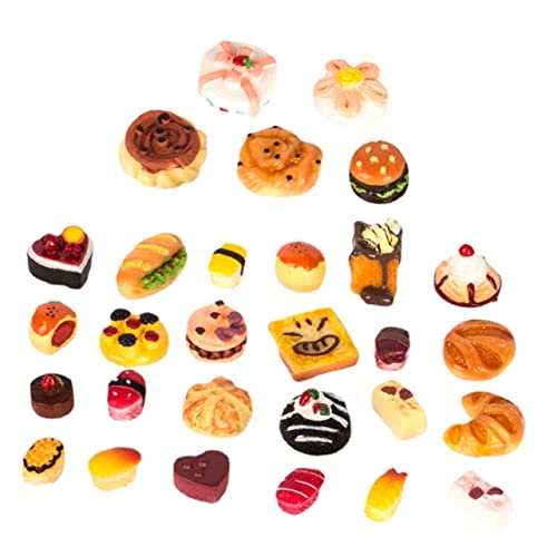 Beaupretty 1 Satz Miniatur Dessert Modell Set Teiliges Kreatives für Puppenhaus Realistisches Fake Food aus Hochwertigem Harz für Dekoration für Küche und Esszimmer von Beaupretty