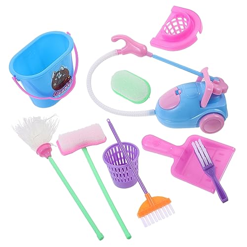 Beaupretty Puppenhaus Reinigungsspielzeug Satz für Kinder Miniatur Reinigungsgeräte Zubehör Lebendiges Design für Puppenhaus und Spielhaus Pädagogisches Spielzeug für Kreative Rollenspiele von Beaupretty