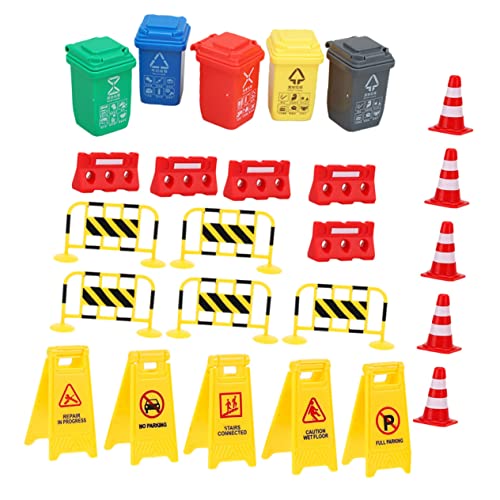 Beaupretty 1 Satz Miniatur Verkehrszeichen Spielset Teiliges Lernspielzeug für Verschiedenen Straßenschildern für Frühe Bildung und Verkehrserziehung von Beaupretty