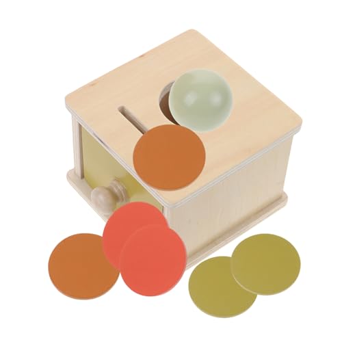 Beaupretty 1 Satz Montessori Ball und Münzbox für Tragbares Lernspielzeug Kognitiven Fähigkeiten Eltern Junge Mädchen Beziehung aus Stabilem Gefertigt von Beaupretty