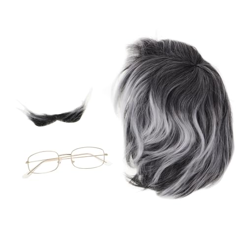Beaupretty 1 Satz Opa Dress -up -anzug Halloween -kostüm Für Teenager Kostümbrille Für Alte Männer Kostüm Für Alte Leute Altes Herrenkostüm Mann Kostüm Plastik Weiß von Beaupretty