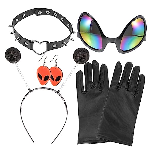 Beaupretty 1 Satz Party -Kleidungsstück Außerirdischer Stirnbänder Erwachsene Haarband schnapsgläser Cosplay-Brille Alien-Kostümzubehör Dekorative Brille Plastik Black Beaupretty 1 Satz Party -Kleidungsstück Außerirdischer Stirnbänder Erwachsene Haarband schnapsgläser Cosplay-Brille Alien-Kostümzubehör Dekorative Brille Plastik Black von Beaupretty