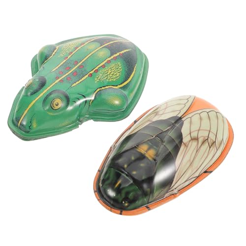 Beaupretty 1 Satz Retro Blechspielzeug Frosch Miniatur Modell Nostalgisches Deko aus für Sammler Teiliges von Beaupretty