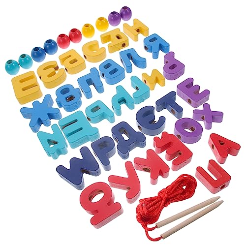 Beaupretty 1 Satz Russisches Alphabet Fädelspiel Holzspielzeug für Kleinkinder Lernspielzeug Motorik Puzzle mit Bunten Perlen für Ab Jahr für Geburtstage und Feiertage Beaupretty 1 Satz Russisches Alphabet Fädelspiel Holzspielzeug für Kleinkinder Lernspielzeug Motorik Puzzle mit Bunten Perlen für Ab Jahr für Geburtstage und Feiertage von Beaupretty