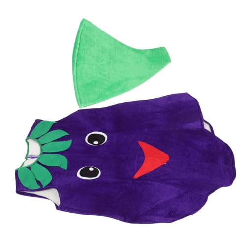 Beaupretty 1 Satz Schwamm-auberginen-kostüm Auberginenkostüm Für Gemüse Cosplay Kostüm Kindertags-auberginen-kostüm-requisite Kostüm Für Rollenspiele Vinylon von Beaupretty