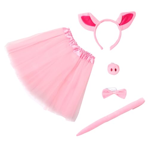 Beaupretty 1 Satz Schweine Kostüm Set für Tier Kostüm mit Nase Fliege Tüllrock für Aufführungen Karneval Cosplay Fotoshootings Lustiges Kreatives Outfit von Beaupretty