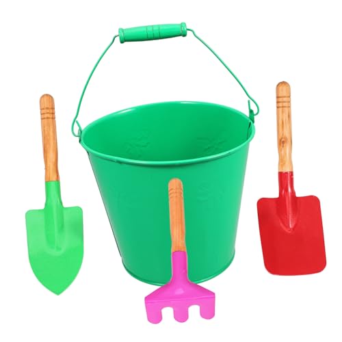Beaupretty 1 Satz Strandspielzeug Set Robustes Eiseneimer mit Schaufel Outdoor Sandspielzeug für Jungen und Mädchen Fördert Kreativität und Hand Augen Koordination Zufällige Zufällige Farbe von Beaupretty