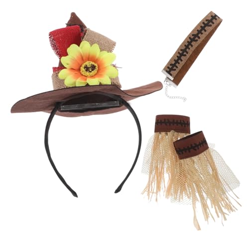 Beaupretty 1 Satz Strohankleidungsrequisiten Karnevals-Cosplay-Zubehör Vogelscheuche-Stroh-Kit Halloween-Hüte für Frauen Vogelscheuchenstroh Vogelscheuche Hut Strohhüte Stoff von Beaupretty