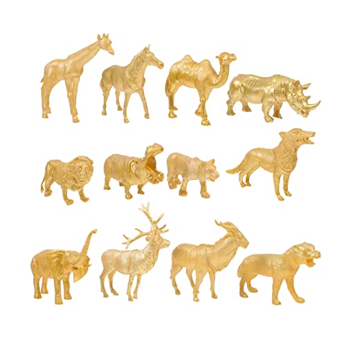 Beaupretty 1 Satz Teiliges Goldene Tiermodelle Imitierte Waldtiere für Lernspielzeug und Dekoration Hochwertige Figuren mit Feiner Verarbeitung für Kreative Spielwelten von Beaupretty