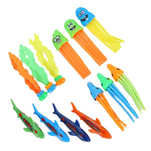 Beaupretty 1 Satz Teiliges Tauchspielzeug für Pool mit Tauchringen Tauch Seetang Tauch Oktopussen und Macht Spaß im Wasser Zufällige Farbe Zufällige Farbe von Beaupretty
