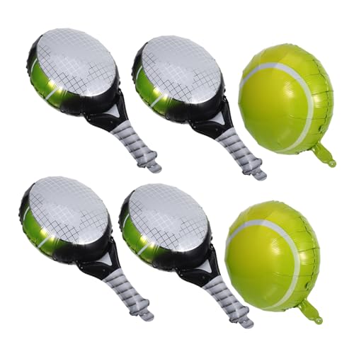 Beaupretty 1 Satz Tennisball und Schlägerballons Teiliges für Sport Motto Geburtstagsfeiern Tennisbällen und Schlägerballons für Dekoration und Feierliche Anlässe von Beaupretty