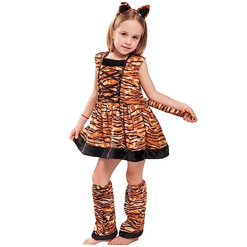 Beaupretty 1 Satz Tiger Cosplay Kostüm für Xl Langlebiges Komfortables Bühnenkostüm für Rollenspiele Fastnacht Fördert Kreative Kindheitserinnerungen von Beaupretty