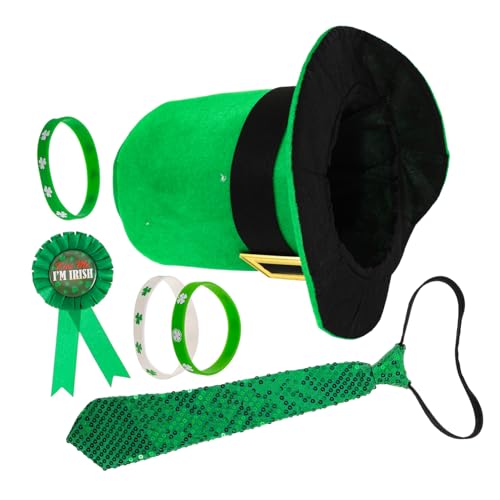 Beaupretty 1 Satz Urlaubsset Grüne Krawatte für Jungen grüner st patricks day hut St. Patricks Day Accessoires für Jungen grüner Zylinder Herrenkostüm Klee Kostüm Stoff Green Beaupretty 1 Satz Urlaubsset Grüne Krawatte für Jungen grüner st patricks day hut St. Patricks Day Accessoires für Jungen grüner Zylinder Herrenkostüm Klee Kostüm Stoff Green von Beaupretty