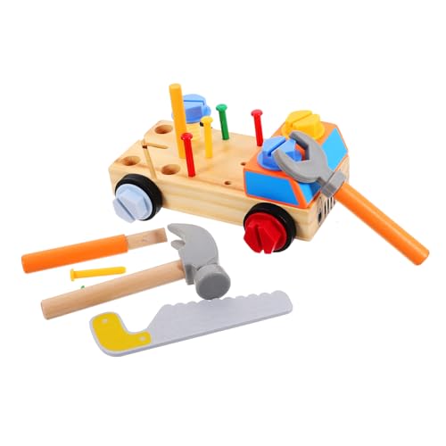 Beaupretty 1 Satz Werkzeugkoffer für Holzschraubendreher Auto mit Schrauben zum Zusammenbauen und Zerlegen Pädagogisches DIY für Drinnen und Draußen Fördert Praktische Fähigkeiten und von Beaupretty