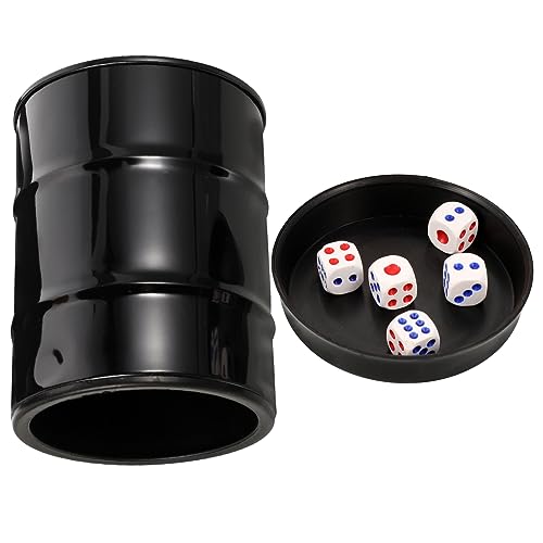Beaupretty 1 Satz Würfelbecher Set mit Dice Kompakter Shaker für Spiele und Partys für Ktv Bars und Tischspiele Leicht und Tragbar Würfeln Schwarz von Beaupretty