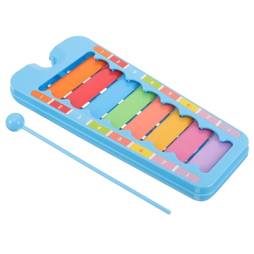 Beaupretty Musikalisches Percussion Instrument für Kinder Metall Xylophon Klavier 8-Töne Handklopfspielzeug Kognitives Musikspielzeug für Frühe Erziehung Spielzeug für Drinnen und Draußen von Beaupretty