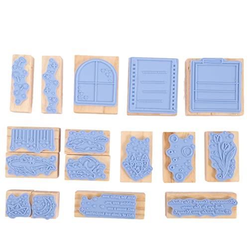 Beaupretty 1 Schachtel Romantische Holzstempel für Scrapbooking und DIY Dekoration Langlebige Holzstempel für Karten Fotoalben Geschenkverpackungen Vielseitig Einsetzbar für Kreative von Beaupretty