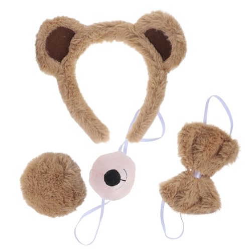 Beaupretty 1 Set Bärenohr Kopfschmuck Bärenhut Stirnband Ohren Cosplay Stirnbänder Bärenparty Cartoon Accessoire Ohr Pelziges Bärenohr Stirnband Mit Dekorative Tierkostüm von Beaupretty