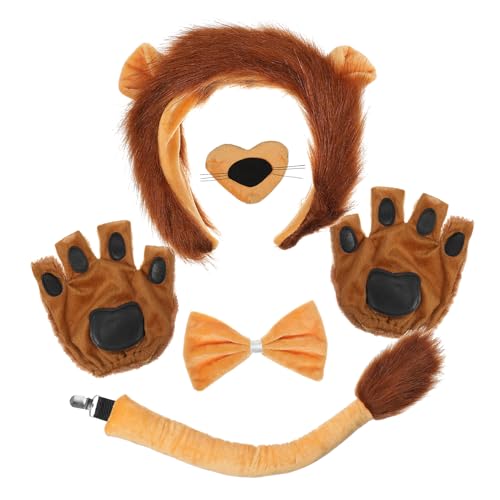 Beaupretty 1 Set Löwenkostüm Zubehör Kostüme Ausgefallene Mähne Halloween Tierkostüm Foto Tag Stil Löwen Anziehhandschuhe Pfoten Requisite Löwen Kostüm Für Kleinkinder Dschungel von Beaupretty