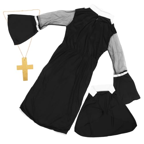 Beaupretty 1 Set Nonnenuniform Maid Wonder Festival Erwachsene Die Halloween Outfits Kostüme Für Frauen Karneval Dress Up Mittelalterkostüm Frauen Maskerade Kostüm Nonnenkostüm Stoff von Beaupretty