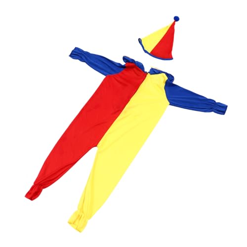 Beaupretty 1 Set Rotes Clownkostüm Performancekostüme Partyzubehör Partykostümzubehör Modisches Partyzubehör Stilvoller Partyhut Chemiefaser Dünner von Beaupretty