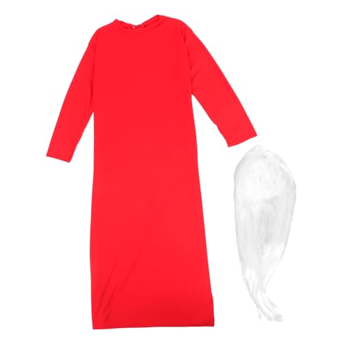 Beaupretty 1 Set Sadako Kleider Geisterkostüm Für Erwachsene Halloween Cosplay Kostüm Gruselige Halloween Kostüme Für Das Totenkostüm Weiße Geisterperücke Weißer Umhang Geisterkostüm von Beaupretty