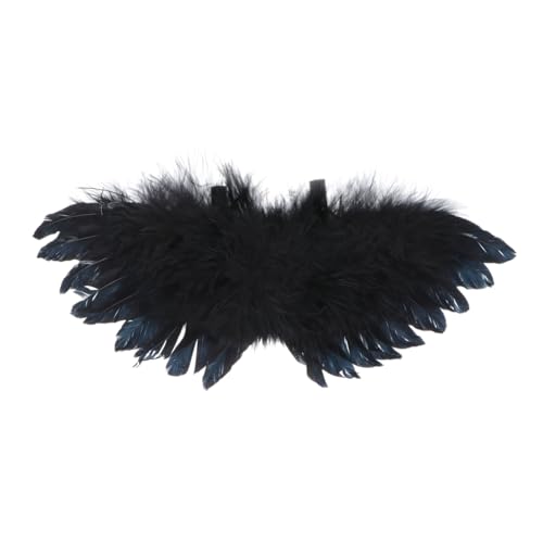 Beaupretty 1 Stück DIY Engel Flügel für Puppen Schwarze Kostüm Accessoires für Party Dekoration Cosplay Fotografie Wiederverwendbar Vielseitig Einsetzbar für Erwachsene von Beaupretty