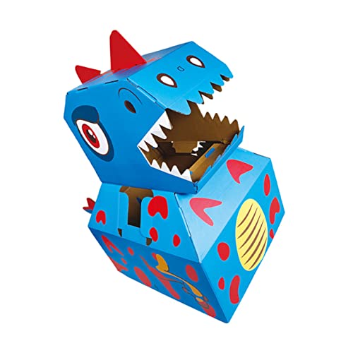 Beaupretty 1 Stück Dinosaurier Papier Kostüm für DIY Dinosaurier Modell Kreatives Rollenspiel Fördert Fantasie und Geschicklichkeit Buntes Lernspielzeug für Jungen und Mädchen von Beaupretty