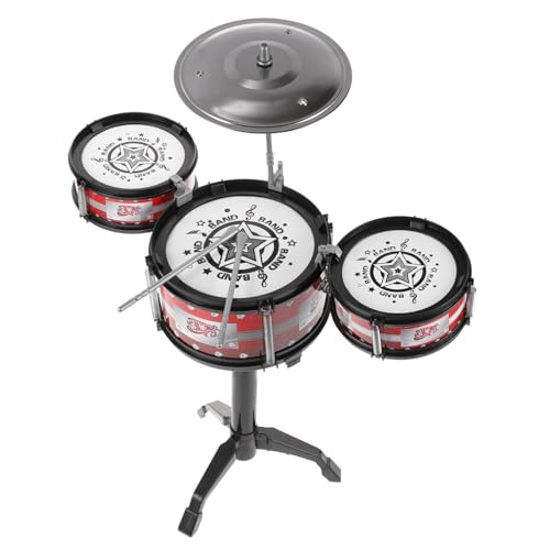 Beaupretty 1 Stück Mini Schlagzeug Set für Teilige Trommel mit Sicheren Kanten für Musikalische Früherziehung Fördert Kreativität und Spaß Beim Musizieren Rot von Beaupretty