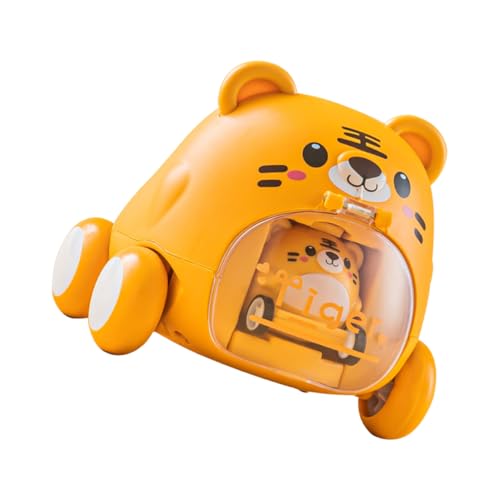 Beaupretty 1Stück Rückziehspielzeug Auto für Kinder Tiger Form Sicheres Lernspielzeug für Miniaturfahrzeuge Interaktive Spiele Fördert Kreativität und Hand Auge Koordination von Beaupretty