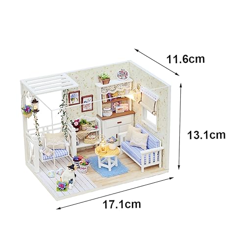 Beaupretty 1 Stück Miniature DIY House Kit Kreatives Handgefertigtes Modell für Erwachsene für Rollenspiele und Familienaktivitäten Sichere und Einfache Montage für Spaß und Dekoration Beaupretty 1 Stück Miniature DIY House Kit Kreatives Handgefertigtes Modell für Erwachsene für Rollenspiele und Familienaktivitäten Sichere und Einfache Montage für Spaß und Dekoration von Beaupretty
