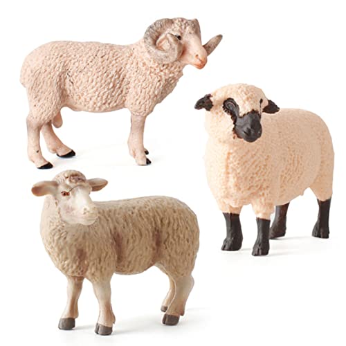 Beaupretty 1 Stück Realistisches Schaf Modell Simuliertes Wildlife Deko für Schule Zuhause Wunderschöne Schaffigur mit Gebogenen Hörnern Hochwertige Handwerkskunst für Kreative Aktivitäten von Beaupretty