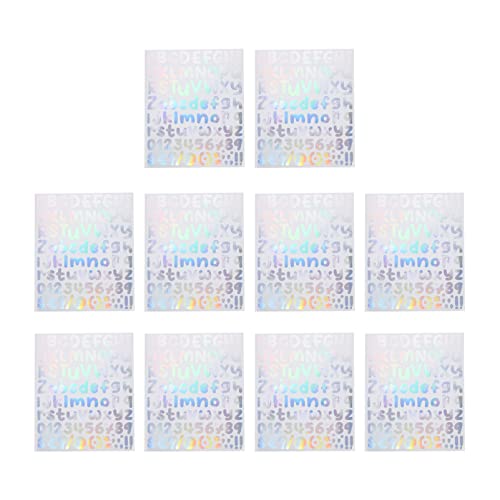 Beaupretty 10 Blatt Selbstklebende Alphabet und Zahlen Aufkleber DIY Aufkleber für Kreative Projekte Holografisches Design für Wände Karten und Dekorationen Beaupretty 10 Blatt Selbstklebende Alphabet und Zahlen Aufkleber DIY Aufkleber für Kreative Projekte Holografisches Design für Wände Karten und Dekorationen von Beaupretty