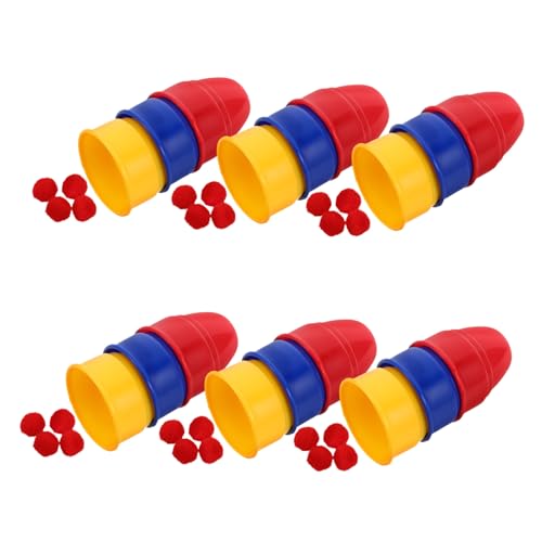 Beaupretty 10 Sätze Magische Trickbecher und Gestrickte Bälle Leichtes Set für Teens Anfänger Tragbare Requisiten für Geburtstagsfeiern Bühnenauftritte von Beaupretty
