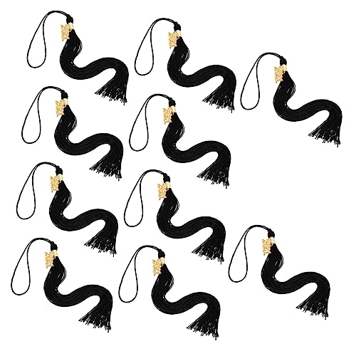 Beaupretty 10 Stück 2021 Abschlusshut Quasten Party 2021 Abschlussquastenanhänger Reize Kappe klein Erwachsene Graduierung hängender Anhänger Abschluss liefert Legierung Black von Beaupretty
