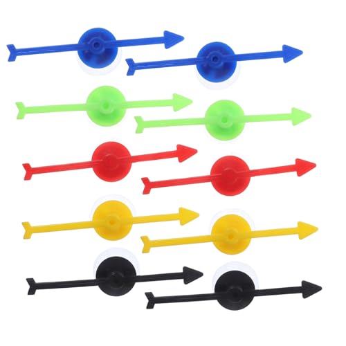 Beaupretty 10 Stück Bunte Saugnapf Pfeile Robustes Kunststoff Zubehör für DIY Brettspiele Vielseitige Spielzeiger für Party und Klassenzimmergebrauch von Beaupretty