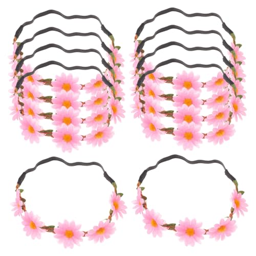 Beaupretty 10 Stück Daisy Haarband Teiliges aus Kunstblumen Blumenkranz für Hochzeiten Festivals und Partys Leicht und Bequem für Kreative Frisuren von Beaupretty