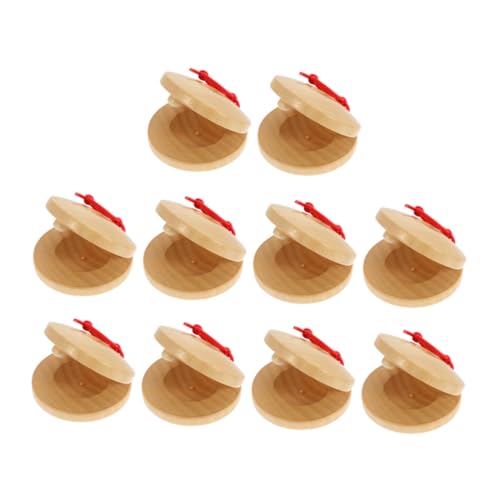 Beaupretty 10stücke Holz Fingerkastagnetten Für Junge Mädchen Musikspielzeuginstrumente Babyinstrumente Für Kleinkinder Schlaginstrumente Für Vorschulalter Orff-musiklernwerkzeuge Für von Beaupretty