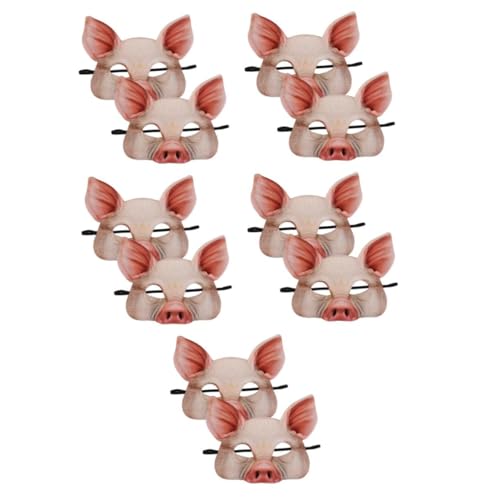 Beaupretty 10 Stück Halbe Gesicht Tiermaske Schwein in Leichte Faschingsmaske für Erwachsene Detailreiche Party und Halloween Masquerade Komfortabel und Kreativ für Karneval und Kostümball Beaupretty 10 Stück Halbe Gesicht Tiermaske Schwein in Leichte Faschingsmaske für Erwachsene Detailreiche Party und Halloween Masquerade Komfortabel und Kreativ für Karneval und Kostümball von Beaupretty