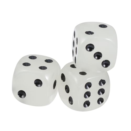 Beaupretty 10 Stück Leuchtende Würfel mit Abgerundeten Ecken für Brettspiele und Partys Umweltfreundliches Acryl Farbige Punkte für Spielabende und von Beaupretty